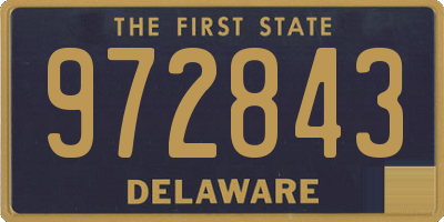 DE license plate 972843