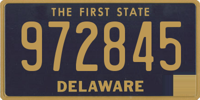 DE license plate 972845