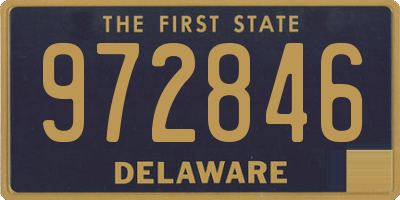 DE license plate 972846