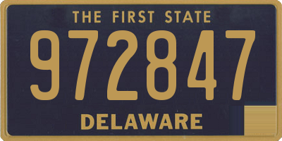 DE license plate 972847