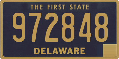 DE license plate 972848