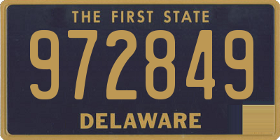 DE license plate 972849