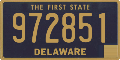 DE license plate 972851