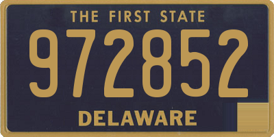 DE license plate 972852