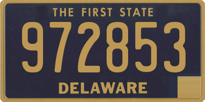 DE license plate 972853