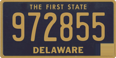 DE license plate 972855