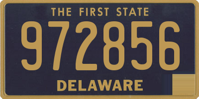 DE license plate 972856