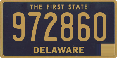 DE license plate 972860