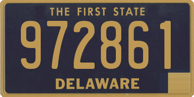 DE license plate 972861