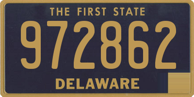 DE license plate 972862