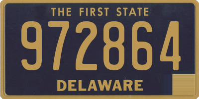 DE license plate 972864