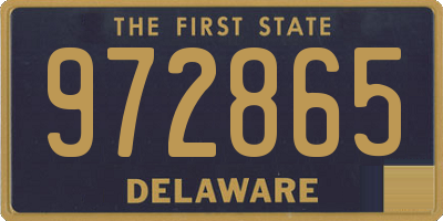 DE license plate 972865