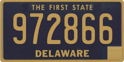 DE license plate 972866