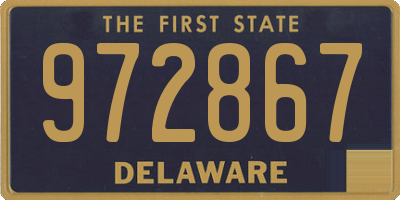 DE license plate 972867