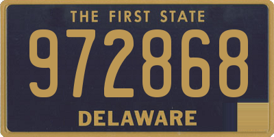 DE license plate 972868