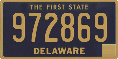 DE license plate 972869