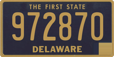 DE license plate 972870