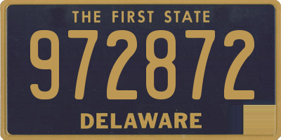 DE license plate 972872