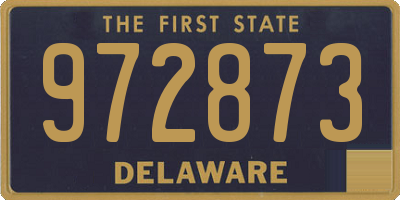 DE license plate 972873