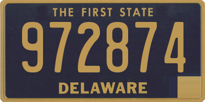 DE license plate 972874