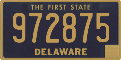 DE license plate 972875