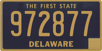 DE license plate 972877