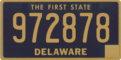 DE license plate 972878