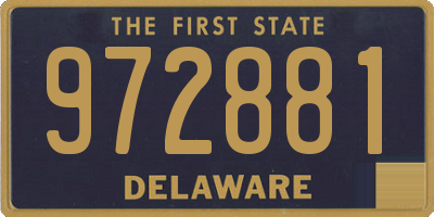 DE license plate 972881