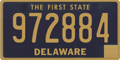 DE license plate 972884