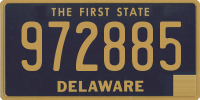 DE license plate 972885