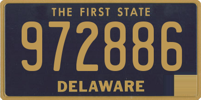 DE license plate 972886