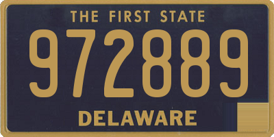 DE license plate 972889