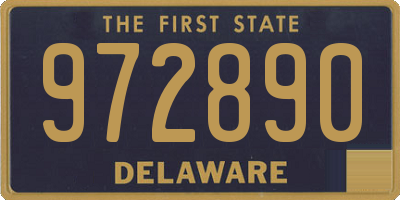 DE license plate 972890