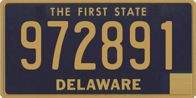 DE license plate 972891