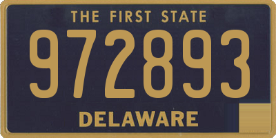 DE license plate 972893