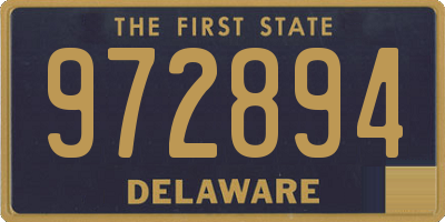 DE license plate 972894