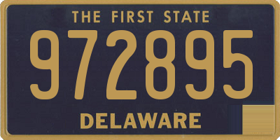 DE license plate 972895