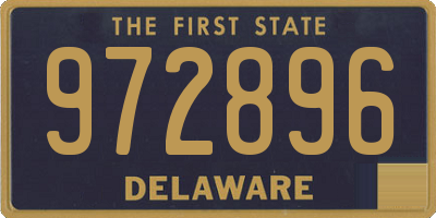 DE license plate 972896