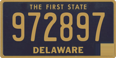 DE license plate 972897