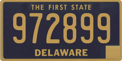 DE license plate 972899