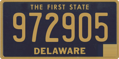 DE license plate 972905