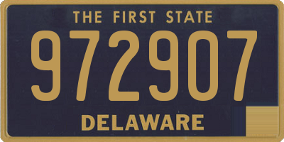 DE license plate 972907