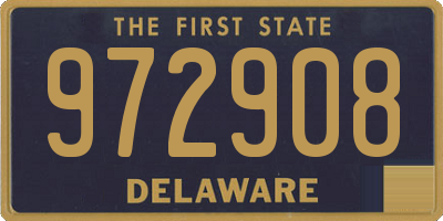 DE license plate 972908