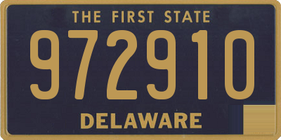 DE license plate 972910