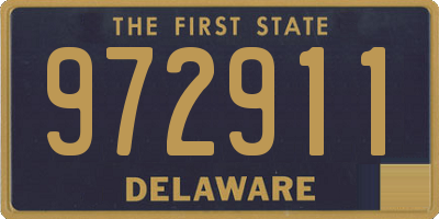 DE license plate 972911