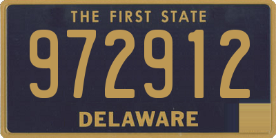 DE license plate 972912