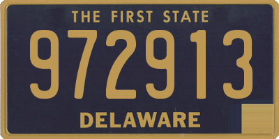 DE license plate 972913