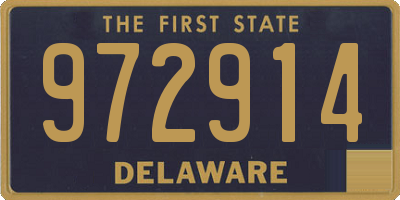 DE license plate 972914