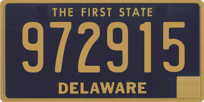 DE license plate 972915