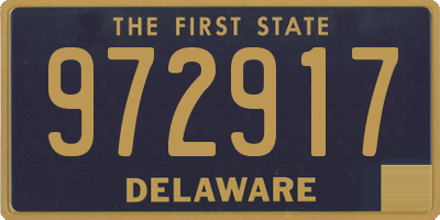 DE license plate 972917